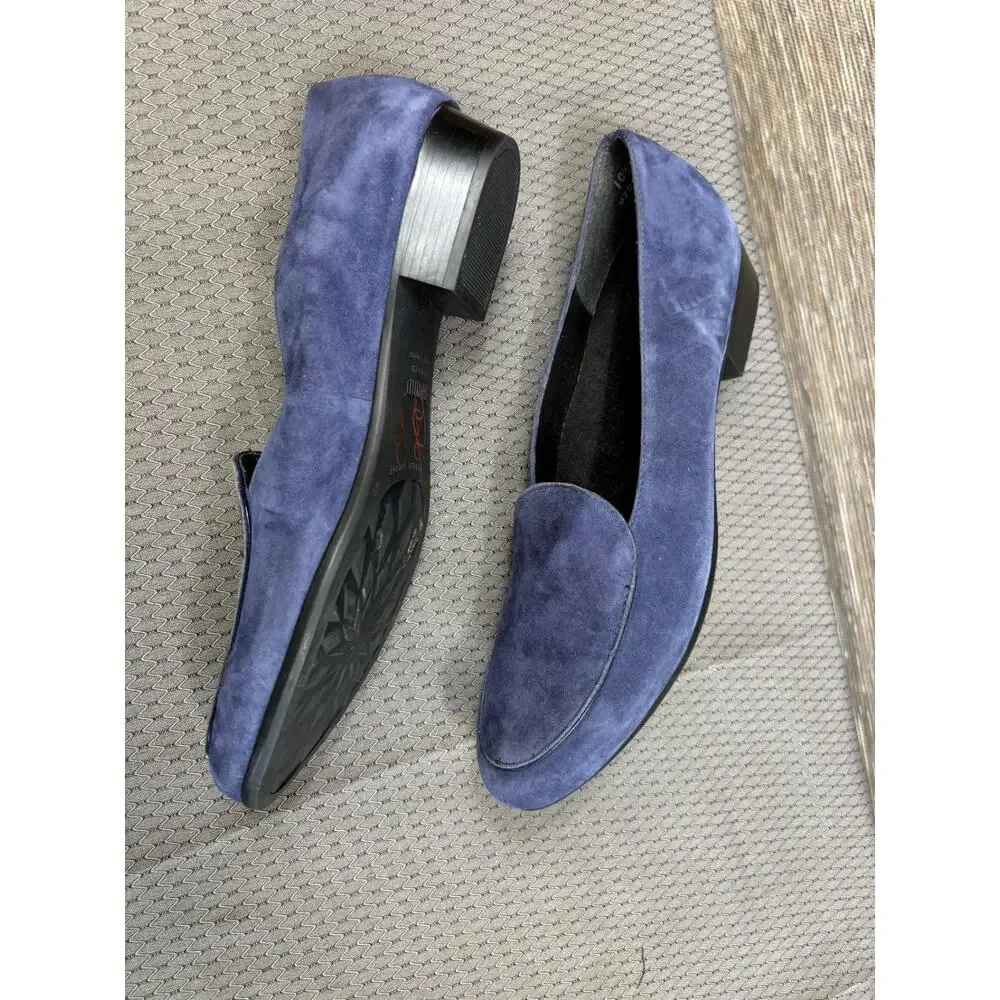 Munro Womens Size 10.5N Deep Blue Suede Slip On Loafer Flats USA - Picture 4 of 10